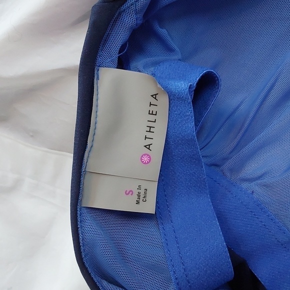 Athleta- Black/Blue Colorblock Racerback Athleisure Dress Activewear Sz.S - Picture 6 of 8